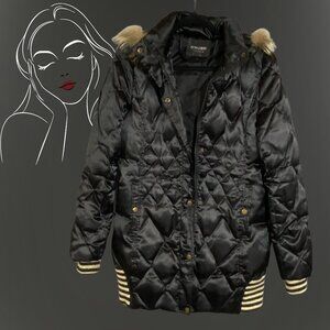 Luxury Winter Puffer White Duck Down & Fur Trim